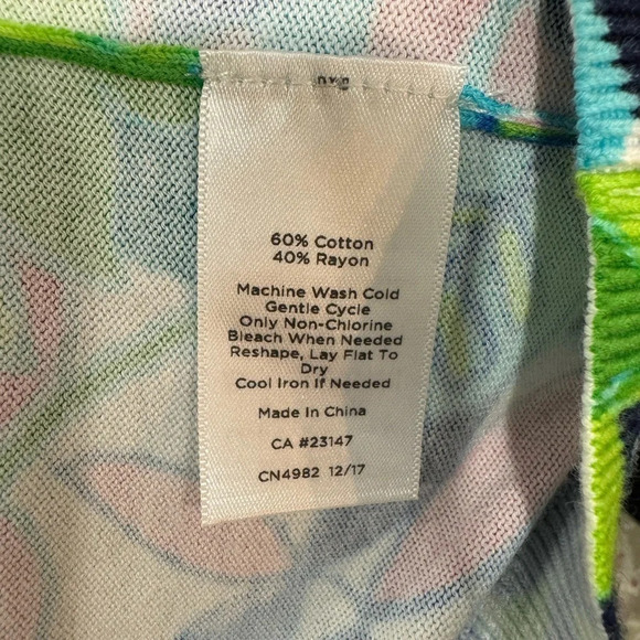 NWT TALBOTS KELLY BLOOMING PAISLEY FULL NEEDLE CARDIGAN Sz: Mp - Picture 10 of 11